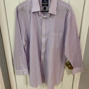 Stafford Lavender Striped Dress Shirt